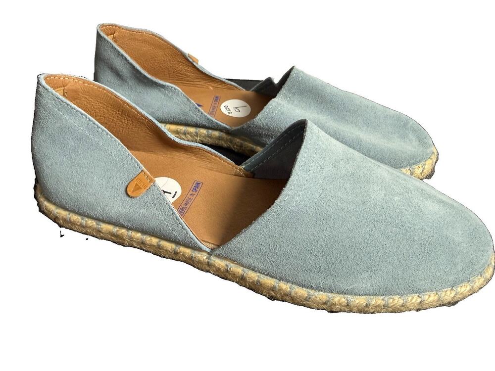 Verbenas Carmen Suede Espadrille Flats Dusky Blue Women’s 9 /9.5 EU 40 New Blems